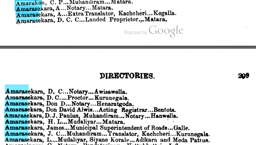 All the famous Amarasekara members in 1878.