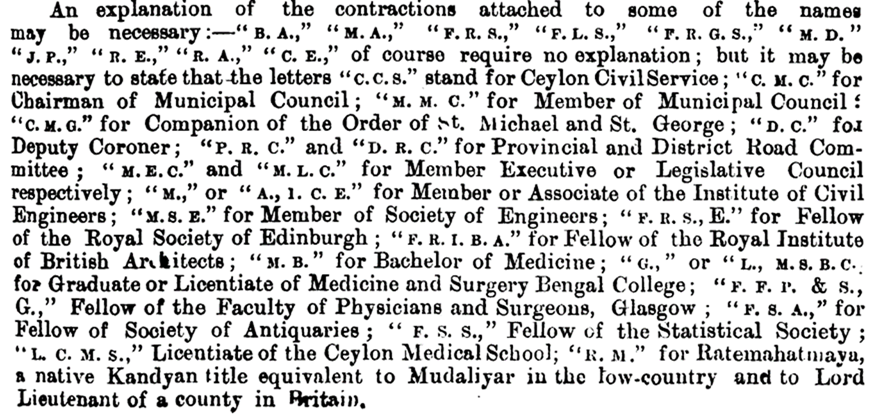The Ceylon handbook & directory 1878, p. 205)